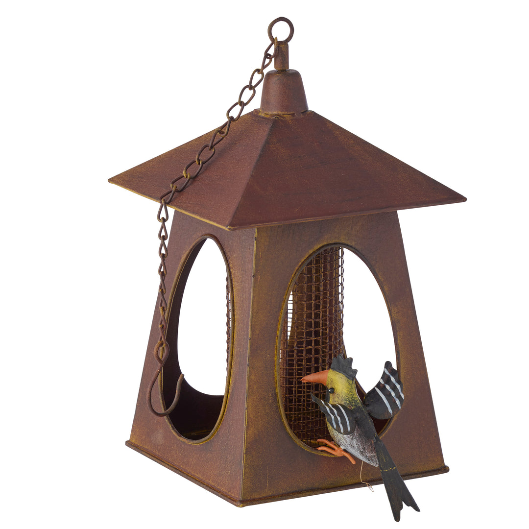 Willow &amp; Silk HANGING BIRDHOUSE W/ TOUCAN BIRD10.75x6.75x48.5