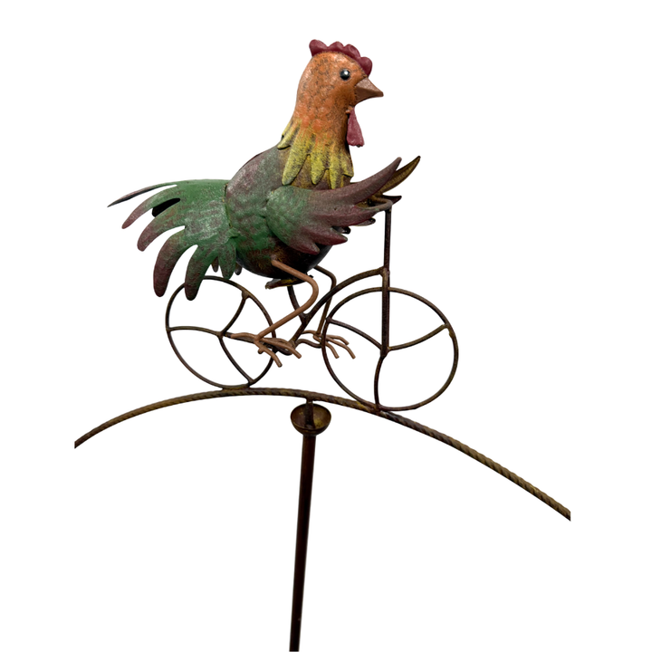 Willow &amp; Silk BALANCE ROOSTER ON STAKE 25x3x53