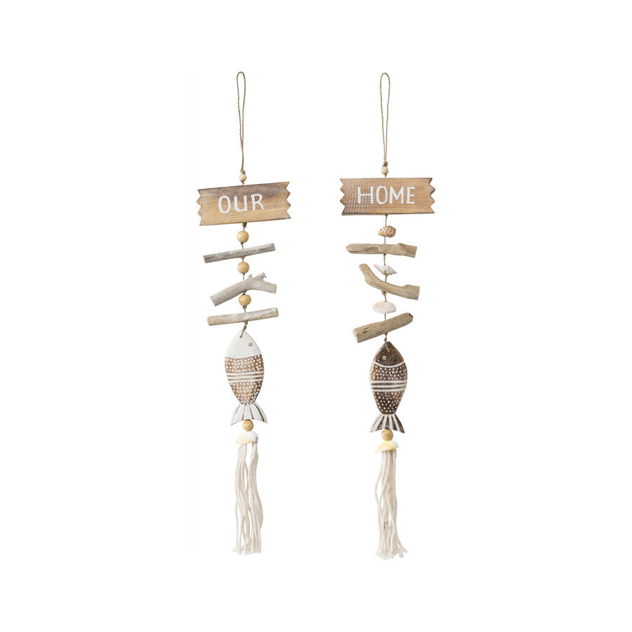 Willow &amp; Silk Hanging 50cm Wooden &