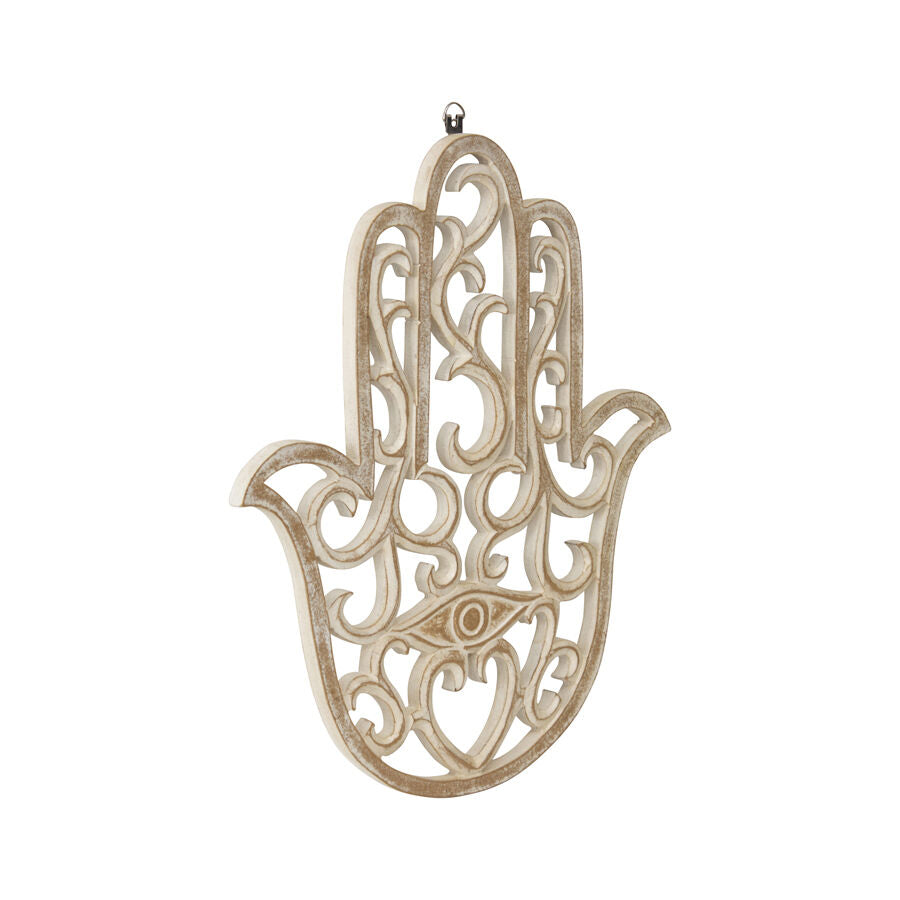 Willow &amp; Silk 40cm Handcarved Lucky/Fortune Hand Wall Art
