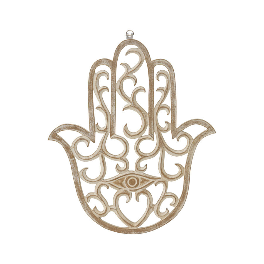 Willow &amp; Silk 40cm Handcarved Lucky/Fortune Hand Wall Art