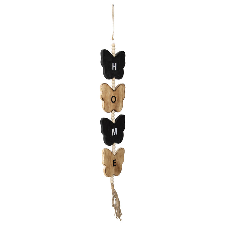 Willow &amp; Silk Handmade Hanging 95cm Wooden Butterflies &