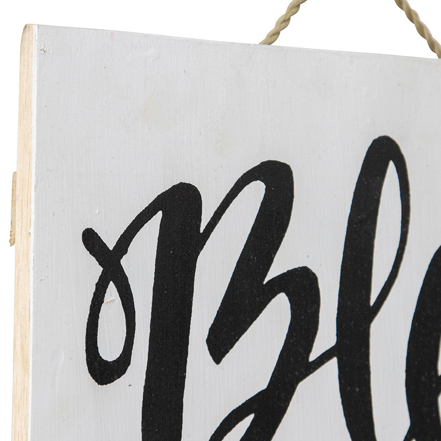 Willow &amp; Silk Wooden 40cm White/Black &