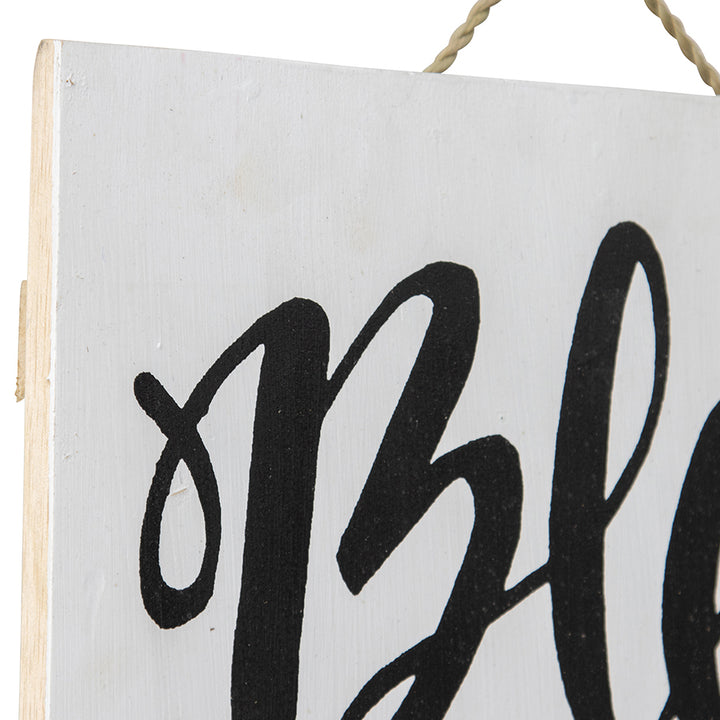 Willow &amp; Silk Wooden 40cm White/Black &