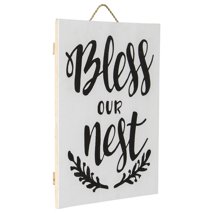 Willow &amp; Silk Wooden 40cm White/Black &