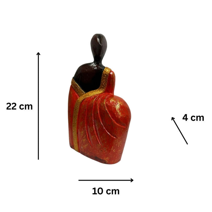 Willow &amp; Silk Tribal Lady Draped In Red Ornament