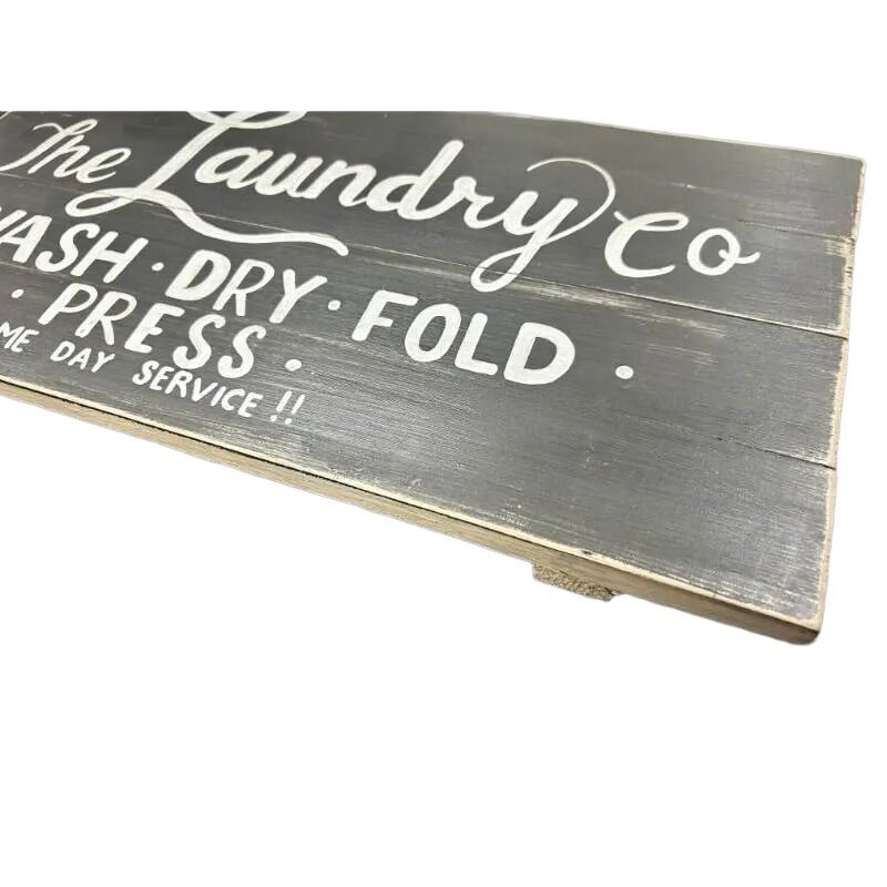 Willow &amp; Silk Handcrafted "the Laundry Co" Wall Art 40xx3x20cm