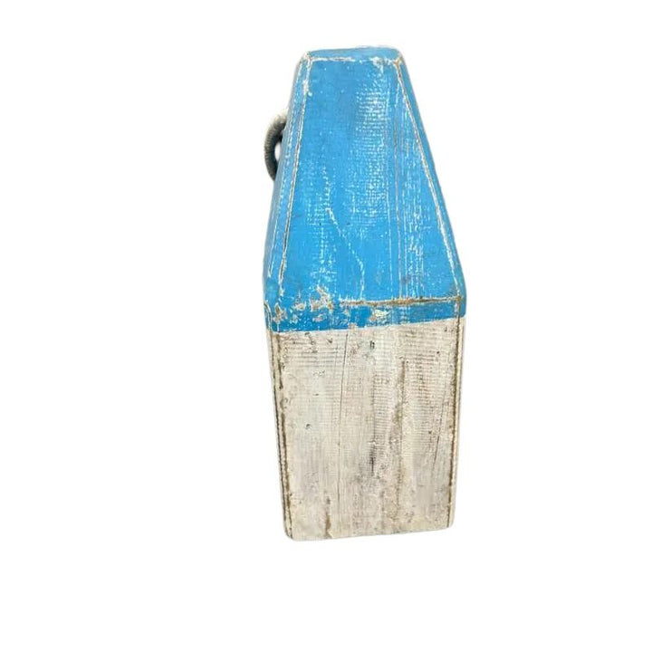 Willow &amp; Silk Wooden 30cm Handmade Green Nautical House Door Stop