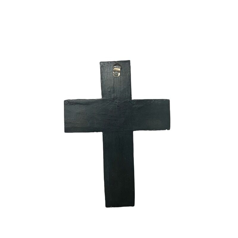 Willow &amp; Silk Handmade Wooden 20cm Monochrome Cross Wall Art