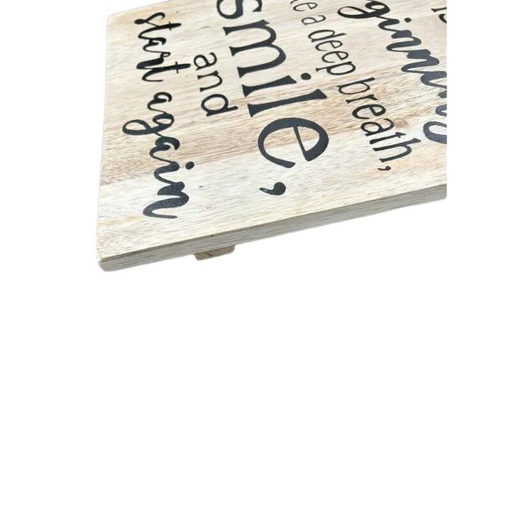 Willow &amp; Silk Wooden 40cm White/ Black &