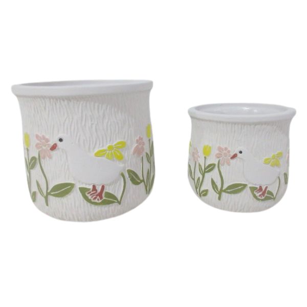 Willow &amp; Silk Posy Patch Pot Large 14 x 14 x 13 cm