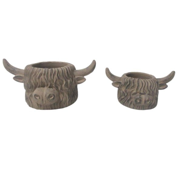 Willow &amp; Silk Hamish Hiland Cow Planter Small 17 x 11 x 9 cm