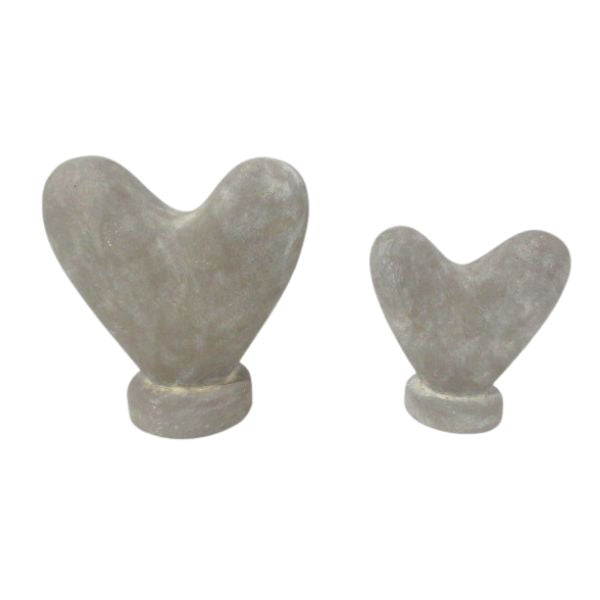 Willow &amp; Silk Stone Cold Heart Ornament Large 19 x 10 x 20 cm