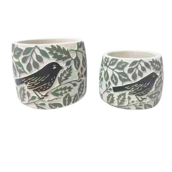 Willow &amp; Silk Ravenhall Bird Planter Large 15.5 x 15.5 x 13 cm