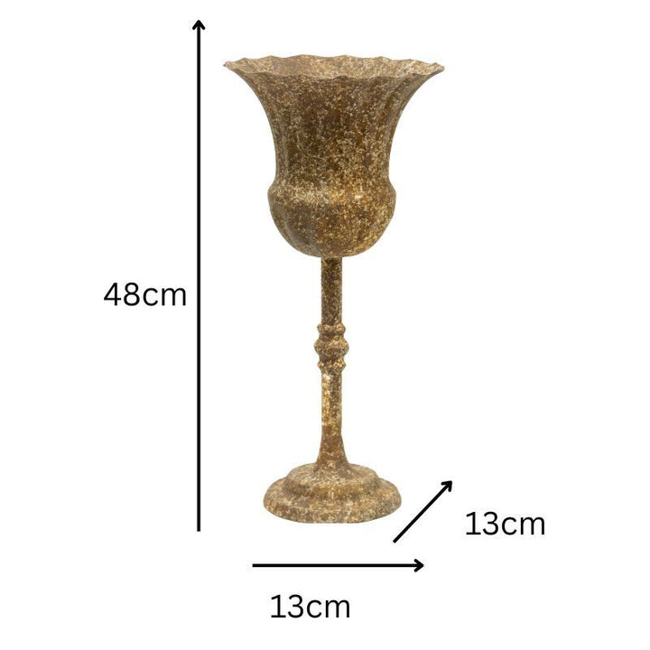 Willow &amp; Silk Vintage Style Decorative Goblet 16.5x16.5x35cm