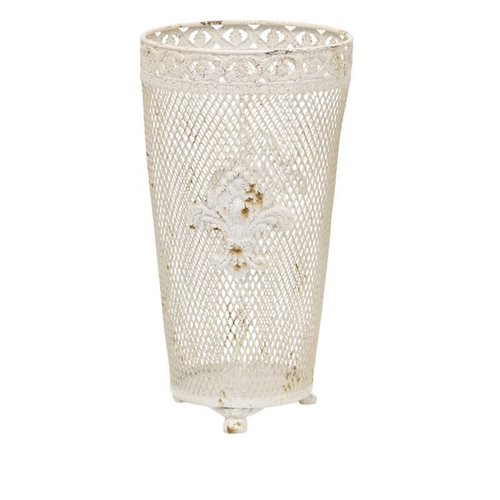 Willow &amp; Silk French Provincial Elegance Dry-Flower Vase with Fleur-de-lis