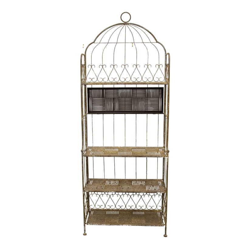 Willow &amp; Silk Metal 200cm Taupe Birdcage 5-Shelf Plant/Art Stand/Organiser