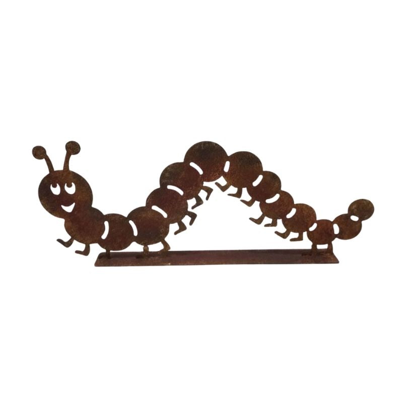 Willow and Silk Laser - cut Caterpillar on Base 49x4x19cm