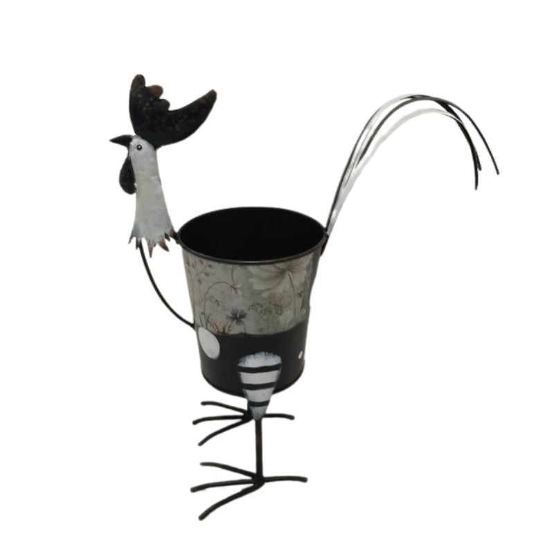Willow and Silk Black + White Polka Dot Chook Planter 30.5x15x35cm