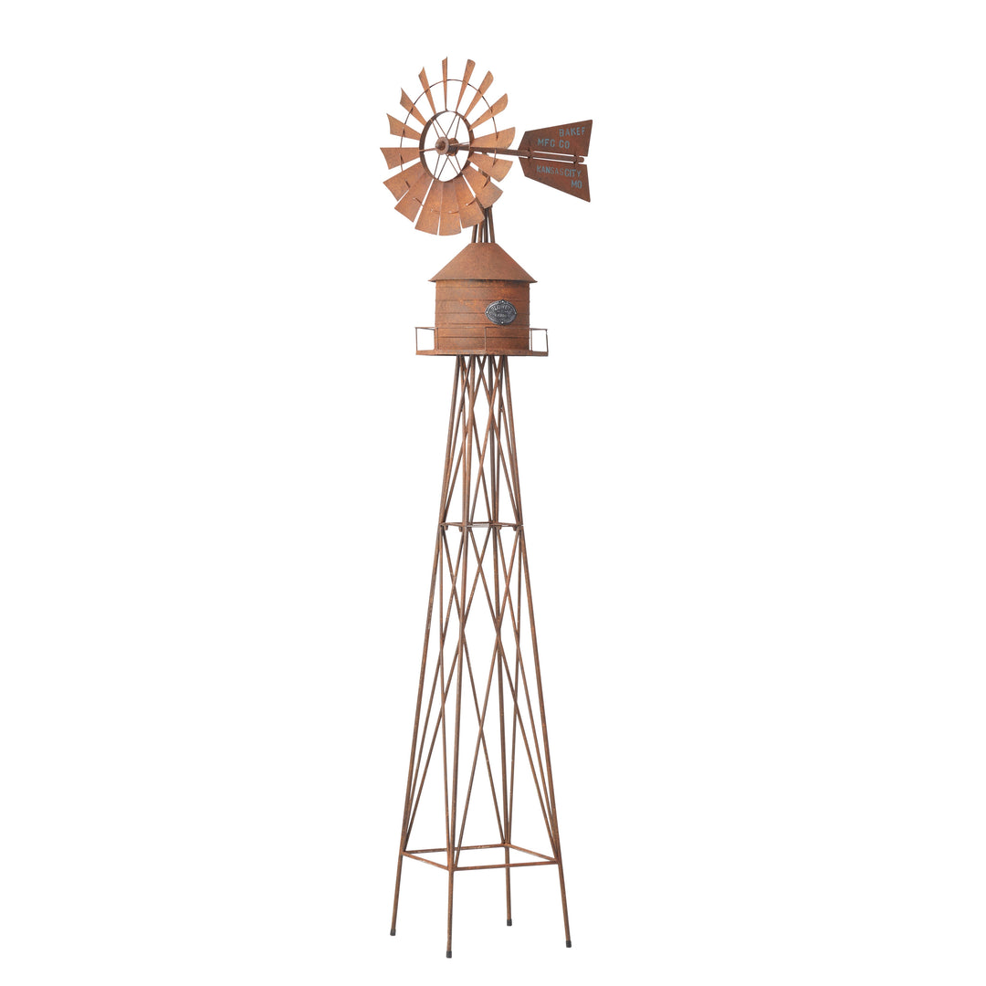 Willow and Silk Tall Windmill w/silo 49x38x189cm