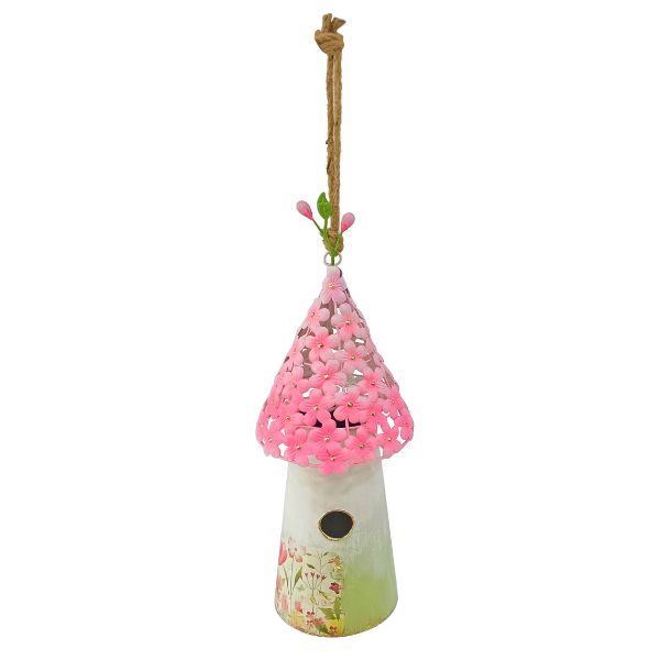 Willow &amp; Silk Blossom &amp; Bloom bird house - 14 × 14 × 42–52.7 cm