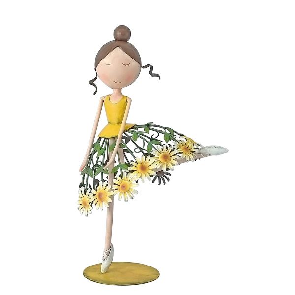 Willow &amp; Silk Yellow Bloom Girl -26 × 18.4 × 44.5 cm