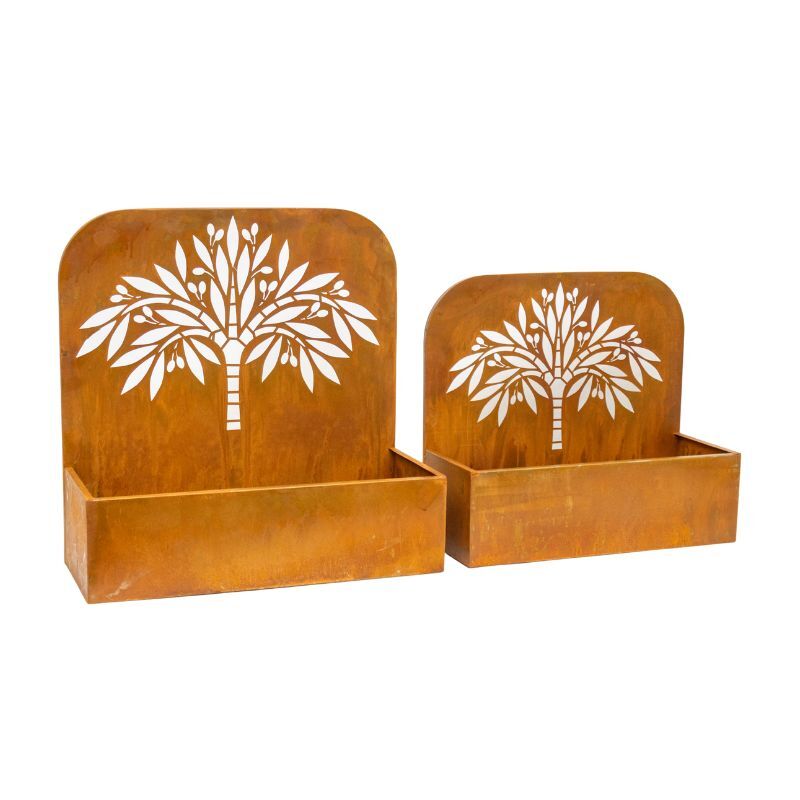 Willow &amp; Silk Set/2 Nested Rust &