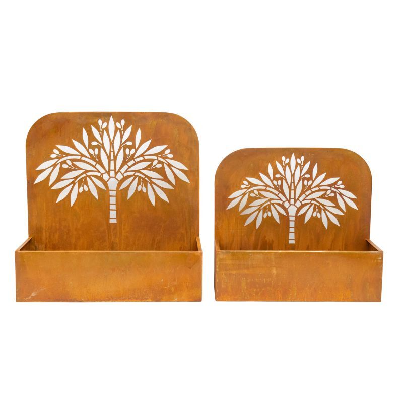 Willow &amp; Silk Set/2 Nested Rust &