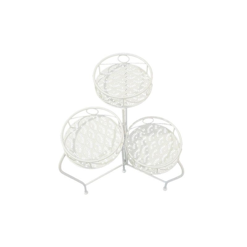 Willow &amp; Silk Riviera 3-Tier Round Potplant Stand 46x46x65cm