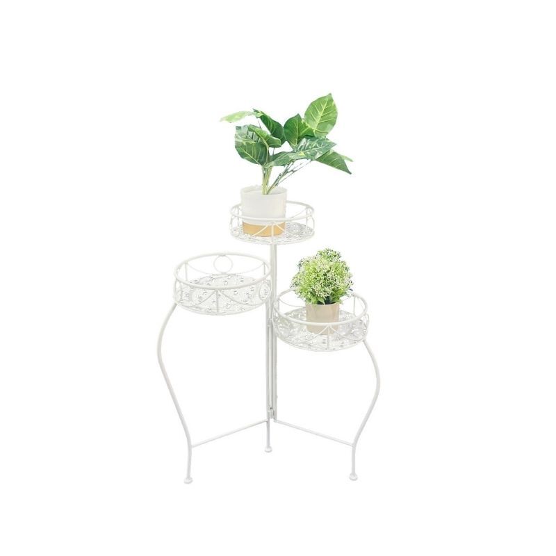 Willow &amp; Silk Riviera 3-Tier Round Potplant Stand 46x46x65cm