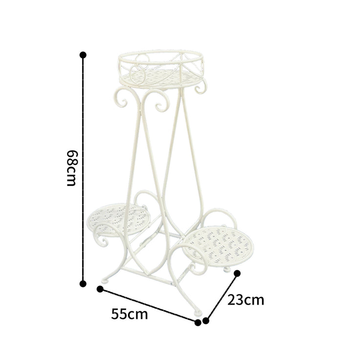 Willow &amp; Silk Riviera 3 Round Potplant Pyramid Stand 55x23x68cm