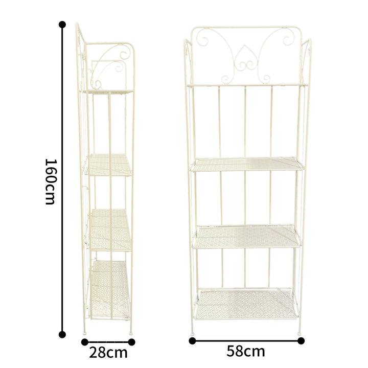Willow &amp; Silk Bordeaux Baker Stand 4-Shelf Unit 58x28x160cm