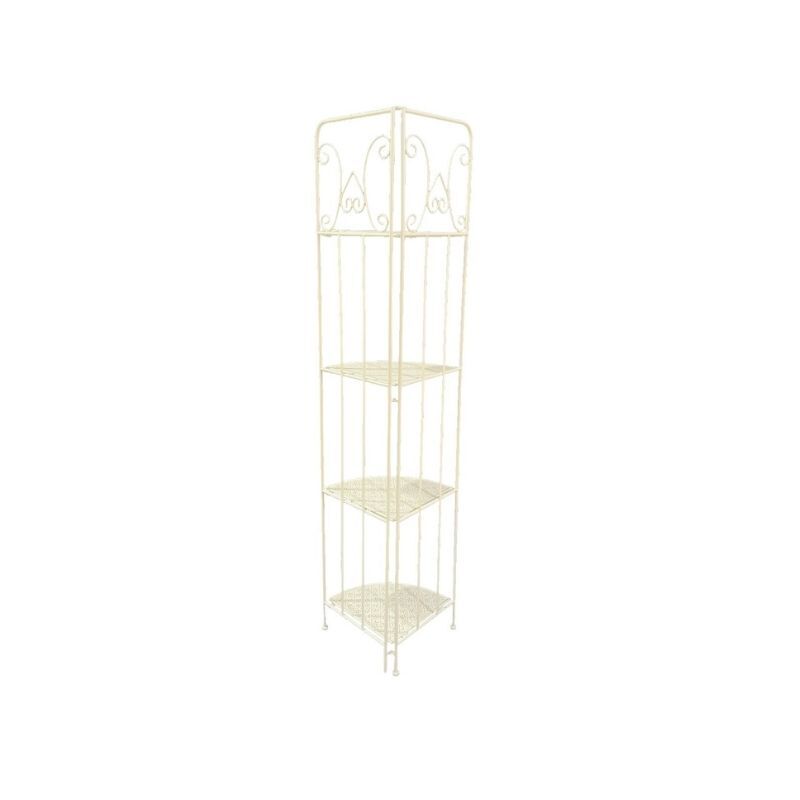 Willow &amp; Silk Bordeaux Corner Baker Stand 4-Shelf Unit 30x30x160cm
