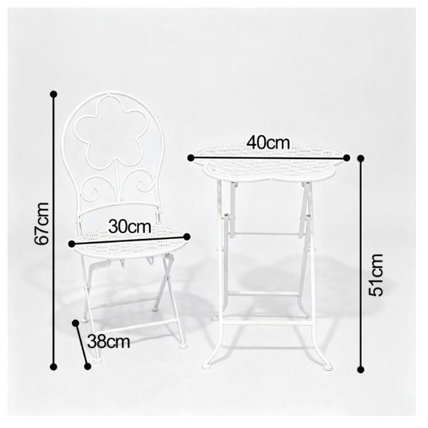 Willow &amp; Silk Kiddie Time Bistro Table 2 Chairs Set