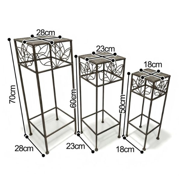 Willow &amp; Silk Florence S/3 Nested Pot Stands