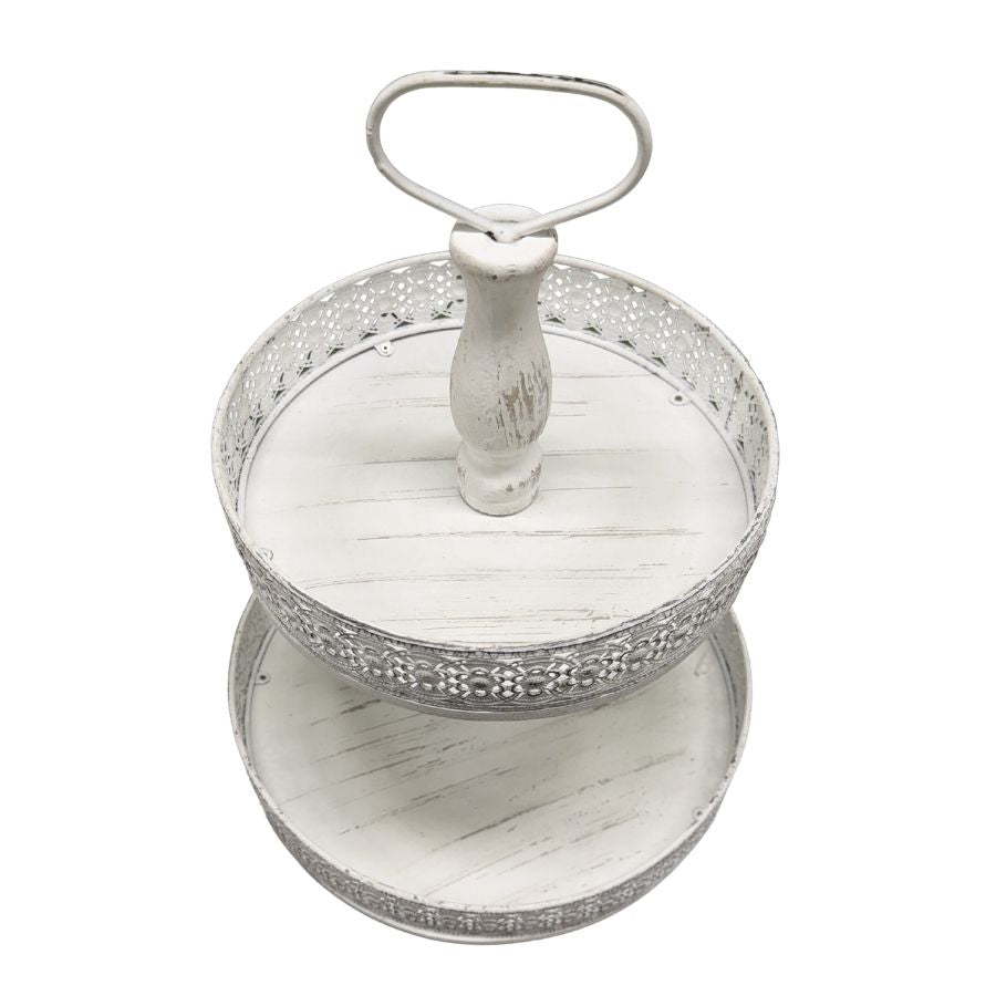 Willow &amp; Silk Mia 2 Tier Serving Tray 36x47cm