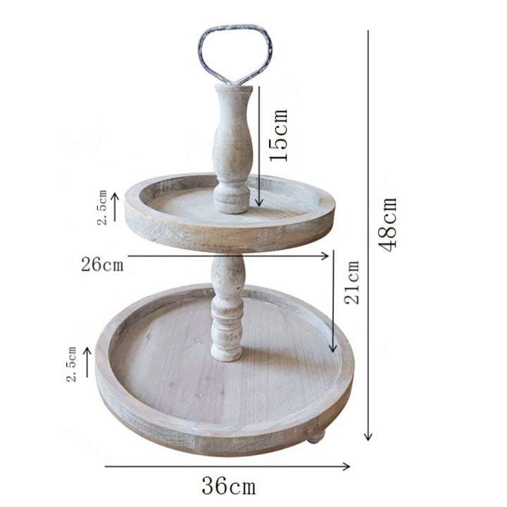 Willow &amp; Silk Ava 2 Tier Cake Stand 53x39x68cm