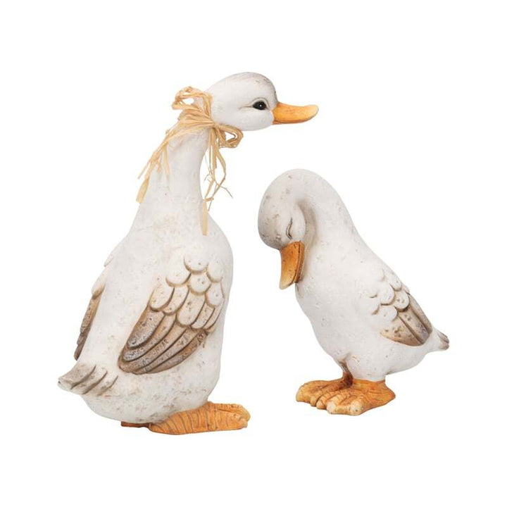 Willow &amp; Silk Mum &amp; Baby Decorative Duck Figurine Set