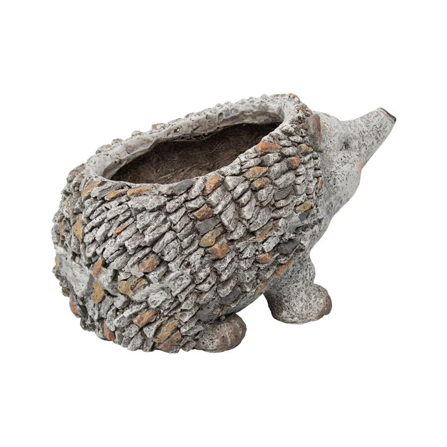 Willow &amp; Silk Decorative Echidna Ornament Rustic Stony 40cm Arty