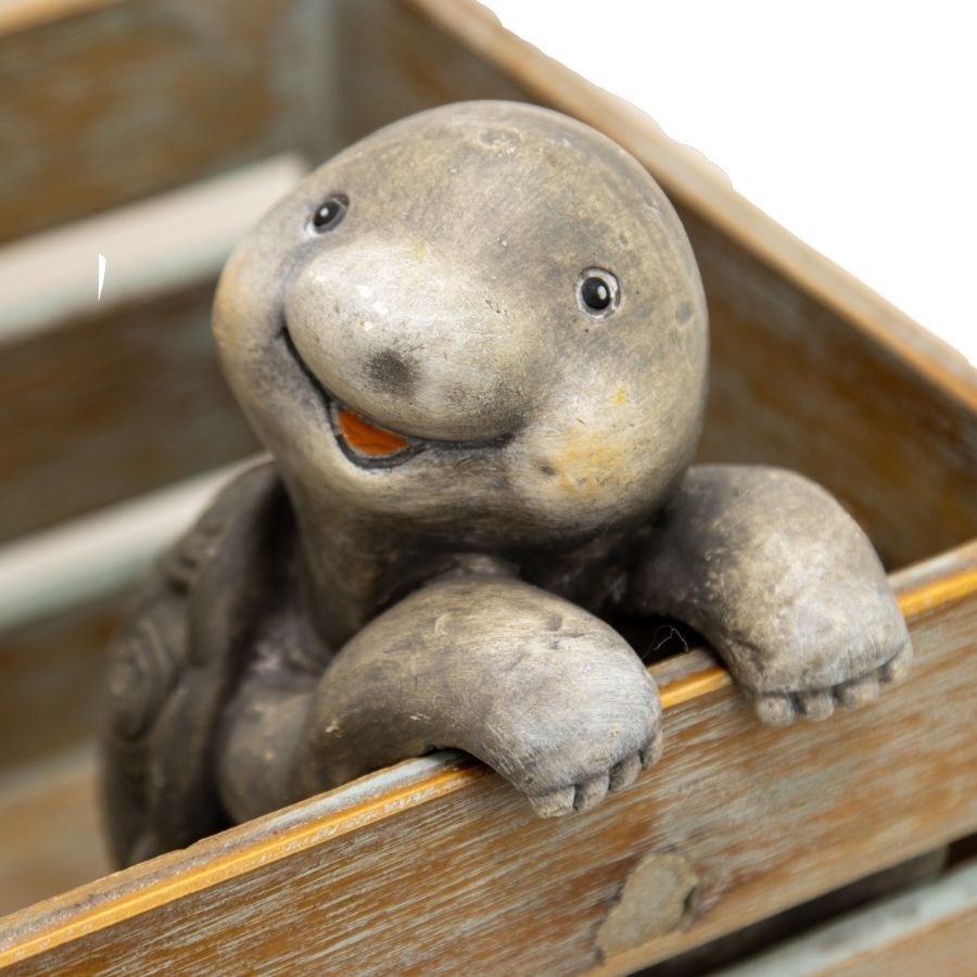 Willow &amp; Silk 3x Little Animals16/15/12cm Turtle/Rabbit/Frog Garden Decor