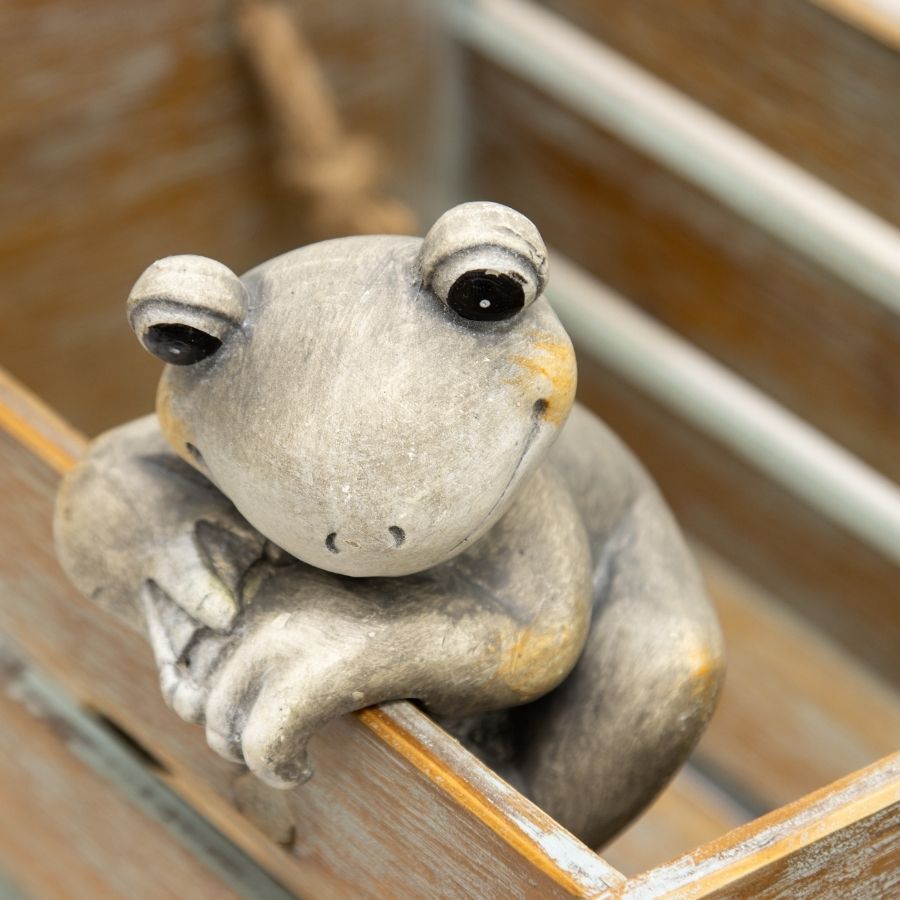 Willow &amp; Silk 3x Little Animals16/15/12cm Turtle/Rabbit/Frog Garden Decor