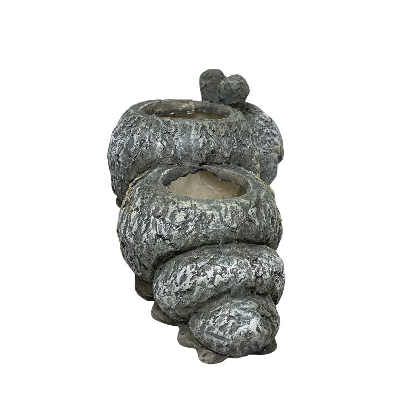 Willow &amp; Silk Magnesium 44cm Caterpillar 2 Pot/Planter Garden Figurine