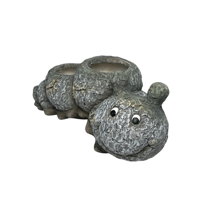 Willow &amp; Silk Magnesium 44cm Caterpillar 2 Pot/Planter Garden Figurine
