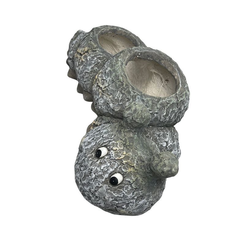 Willow &amp; Silk Magnesium 44cm Caterpillar 2 Pot/Planter Garden Figurine