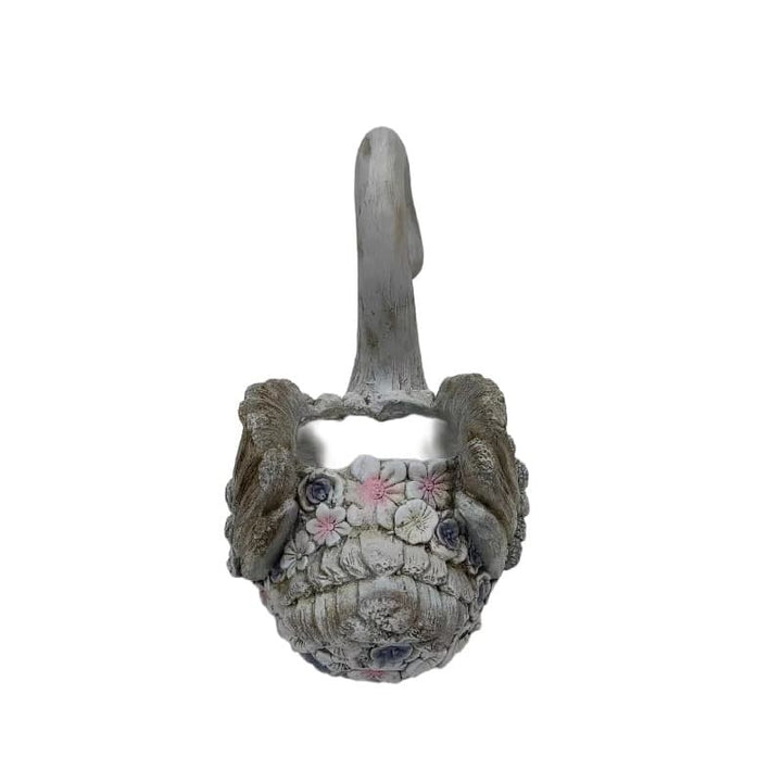 Willow &amp; Silk Polyresin 45cm Swan w/ Flowers Garden Planter
