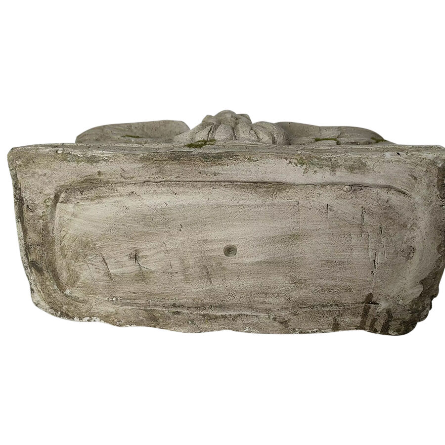 Willow &amp; Silk Aged Rectangular Planter with Angel 37x19.5x18cm