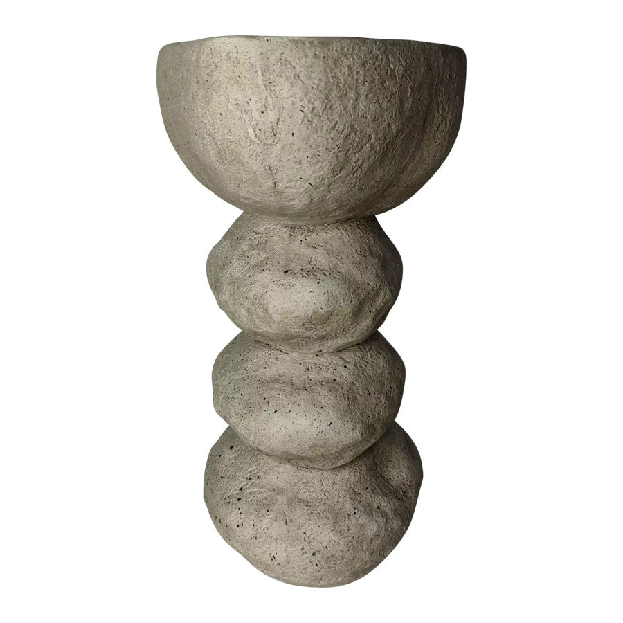 Willow &amp; Silk Arty Stone Birdbath 27x25x50m