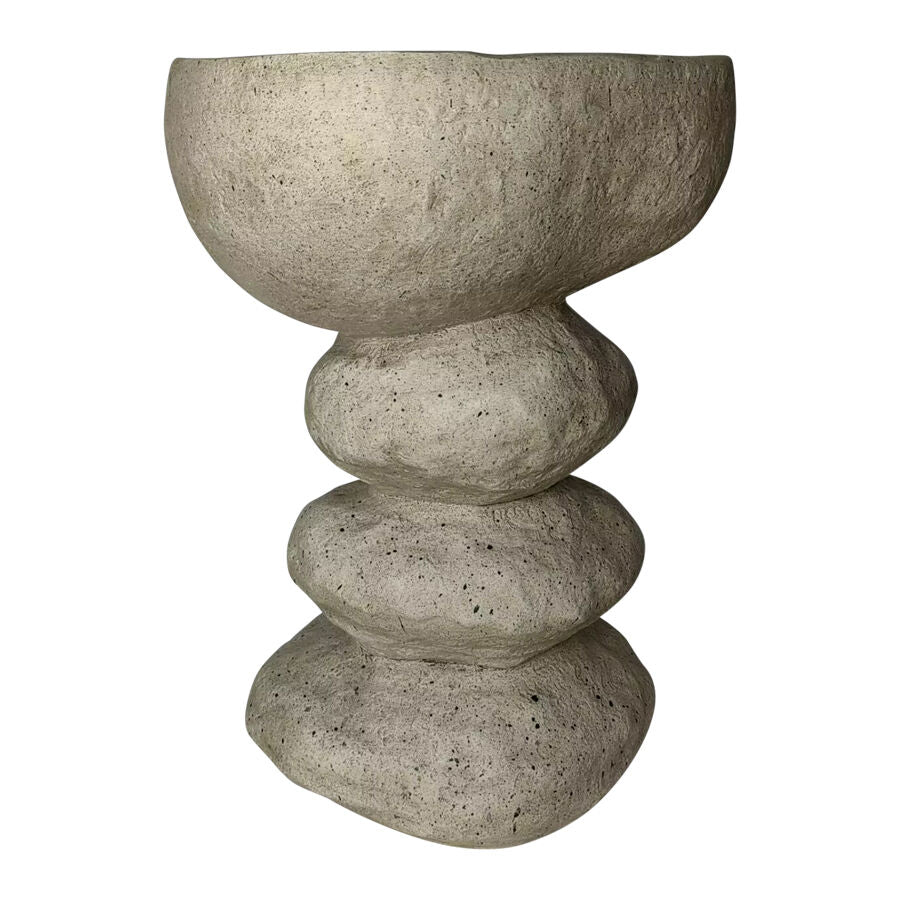 Willow &amp; Silk Arty Stone Birdbath 27x25x50m