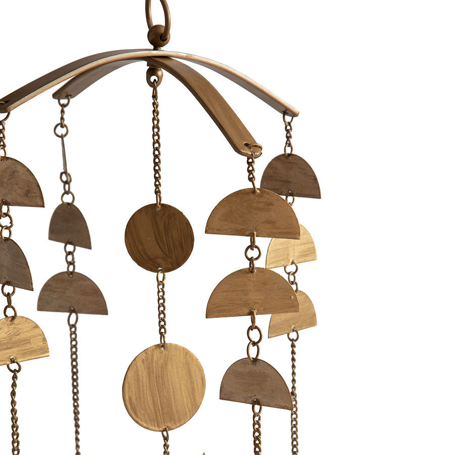 Willow &amp; Silk Handmade Hanging Golden 102cm Lunar/Moon Mobile Wall Art