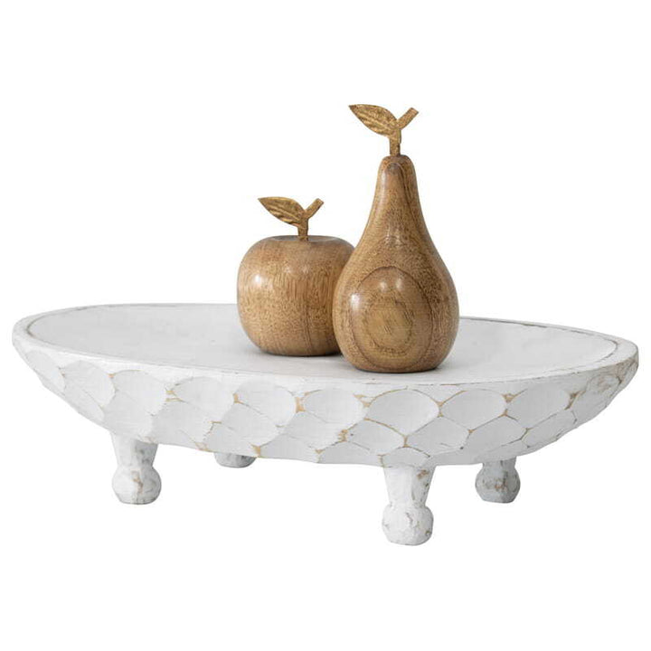 Willow &amp; Silk Apple &amp; Pear Ornament Handmade 15cm/10cm Set Of 2